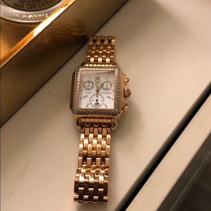 Michele Rose Gold w/diamonds watch